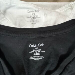 Calvin Klein White and Black Apparel